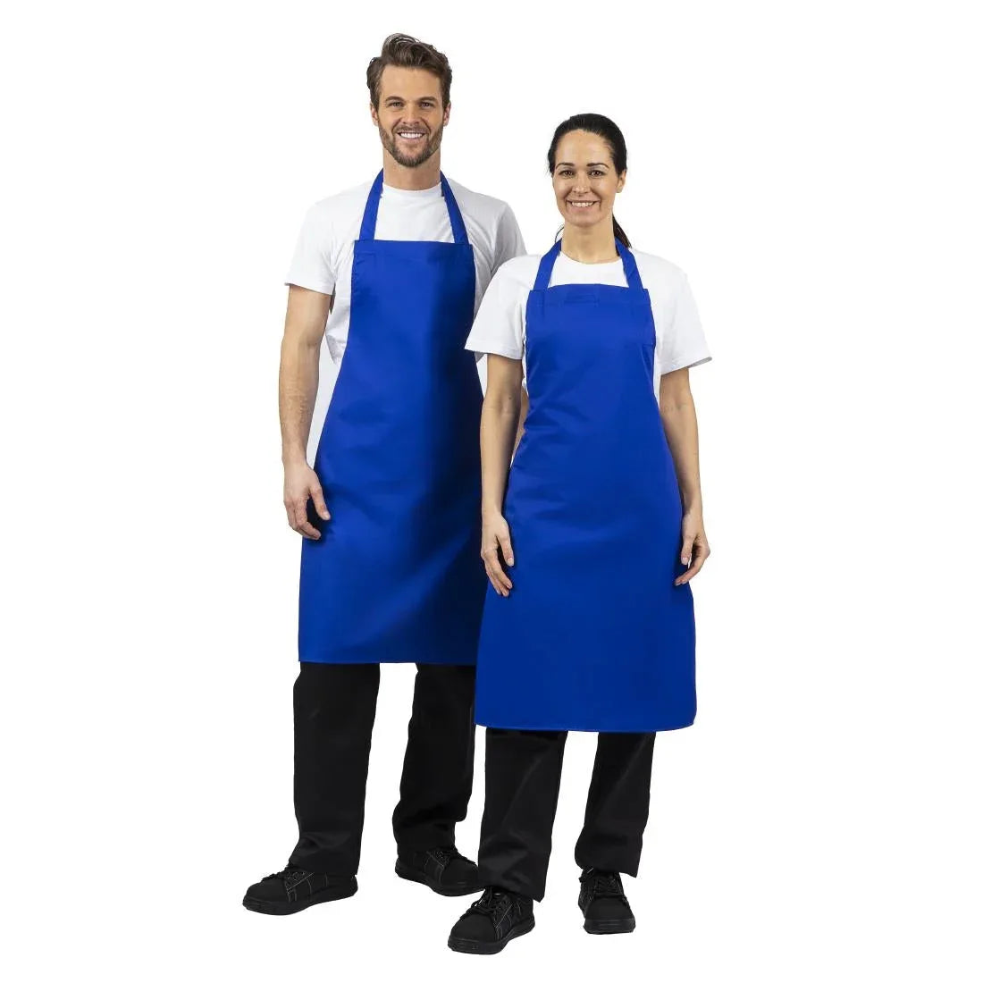 A542 Whites Bib Apron Royal Blue - JD Catering Equipment Solutions Ltd