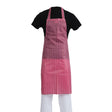 A581 Whites Water Resistant Bib Apron Red And White Stripe JD Catering Equipment Solutions Ltd