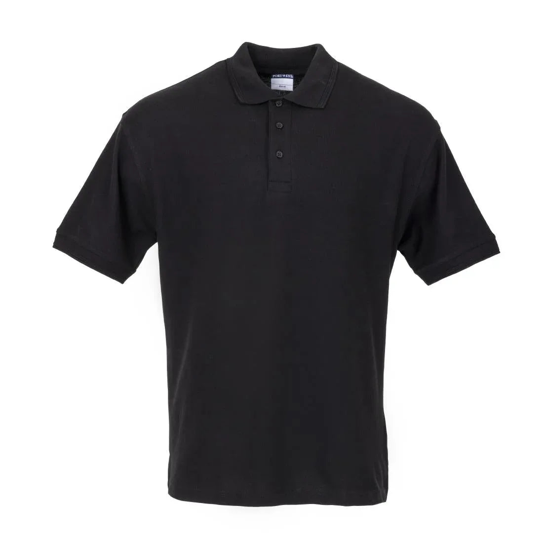 A735 Portwest Unisex Polo Shirt Black - JD Catering Equipment Solutions Ltd