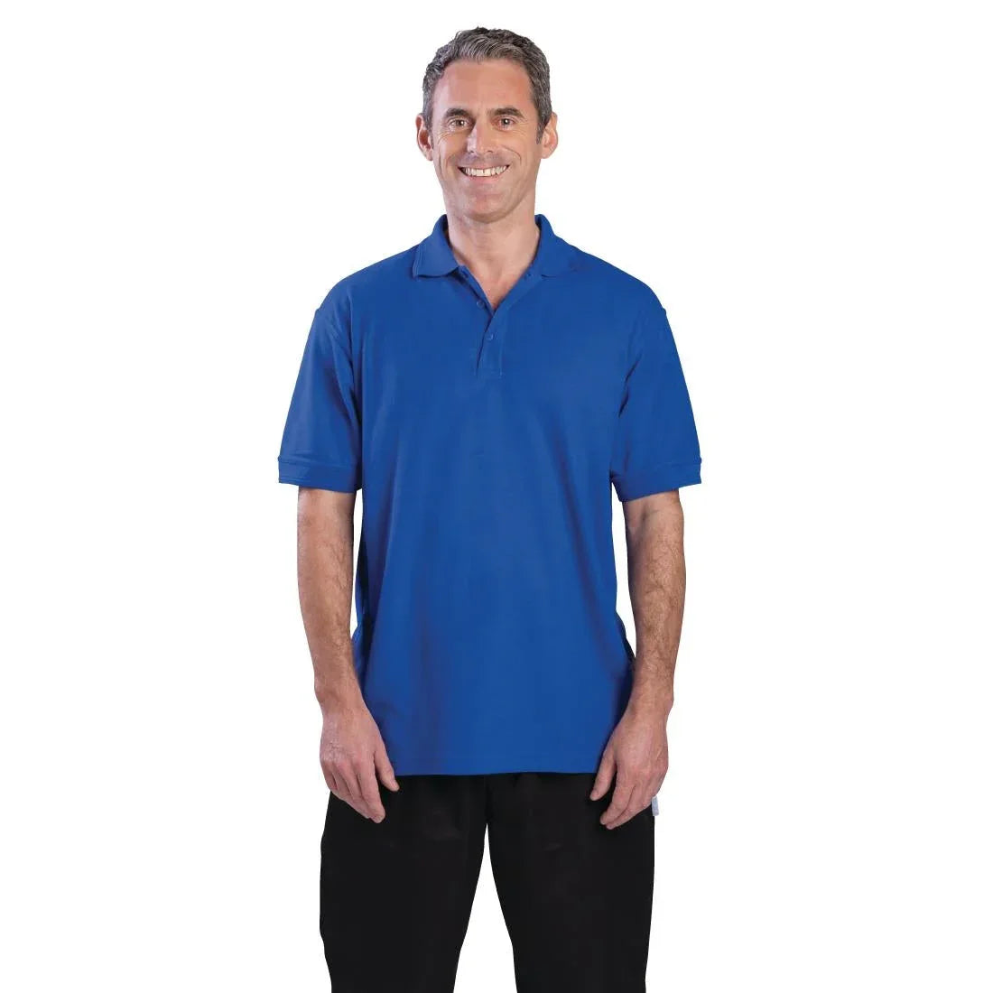 A763-L Unisex Polo Shirt Royal Blue L - JD Catering Equipment Solutions Ltd