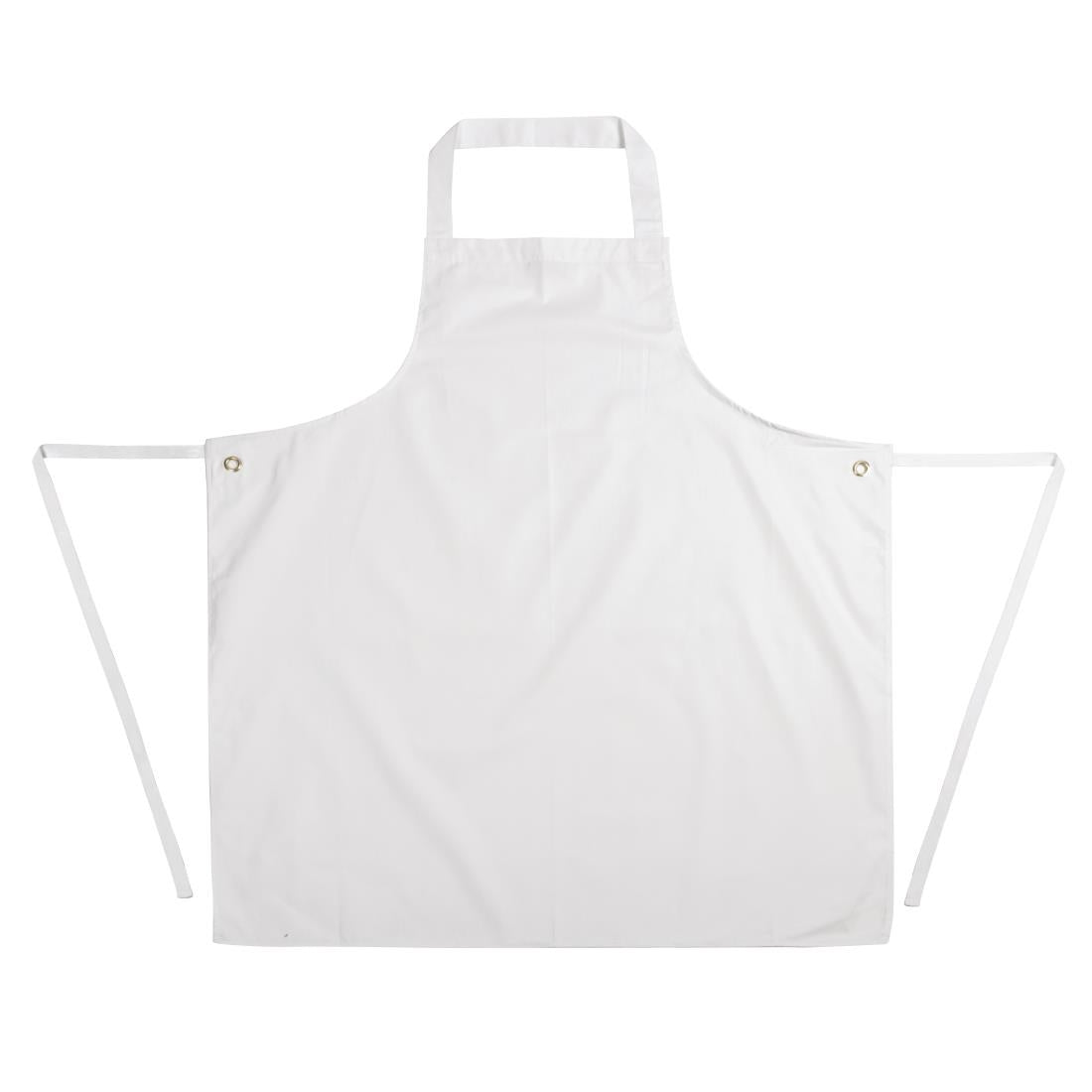 A897 Whites Water Resistant Bib Apron White JD Catering Equipment Solutions Ltd