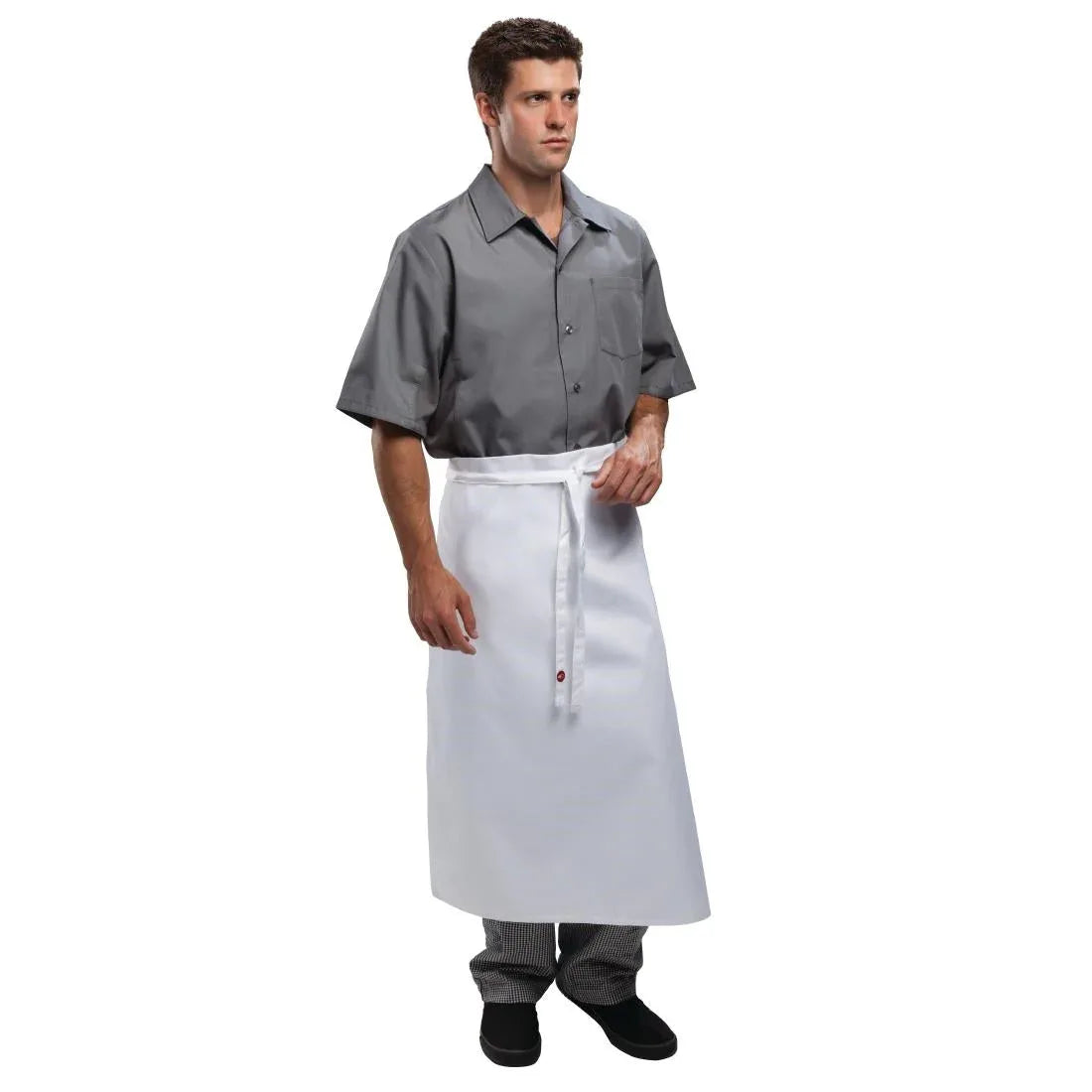 A925 Chef Works Long Four Way Waist Apron White - JD Catering Equipment Solutions Ltd