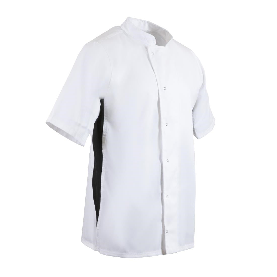 A928-M Whites Nevada Unisex Chefs Jacket Short Sleeve Black and White M JD Catering Equipment Solutions Ltd