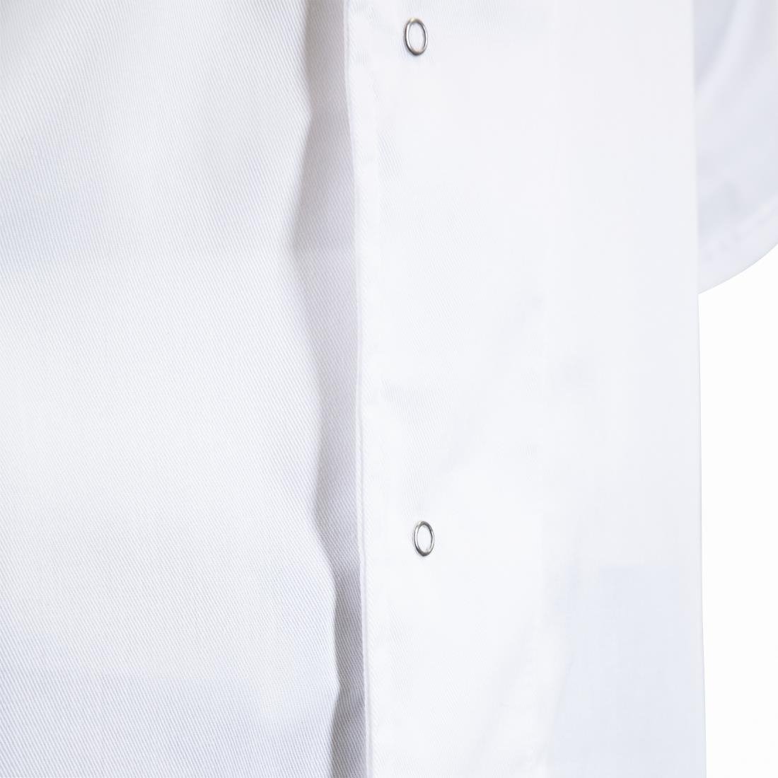 A928-XL Whites Nevada Unisex Chefs Jacket Short Sleeve Black and White XL JD Catering Equipment Solutions Ltd