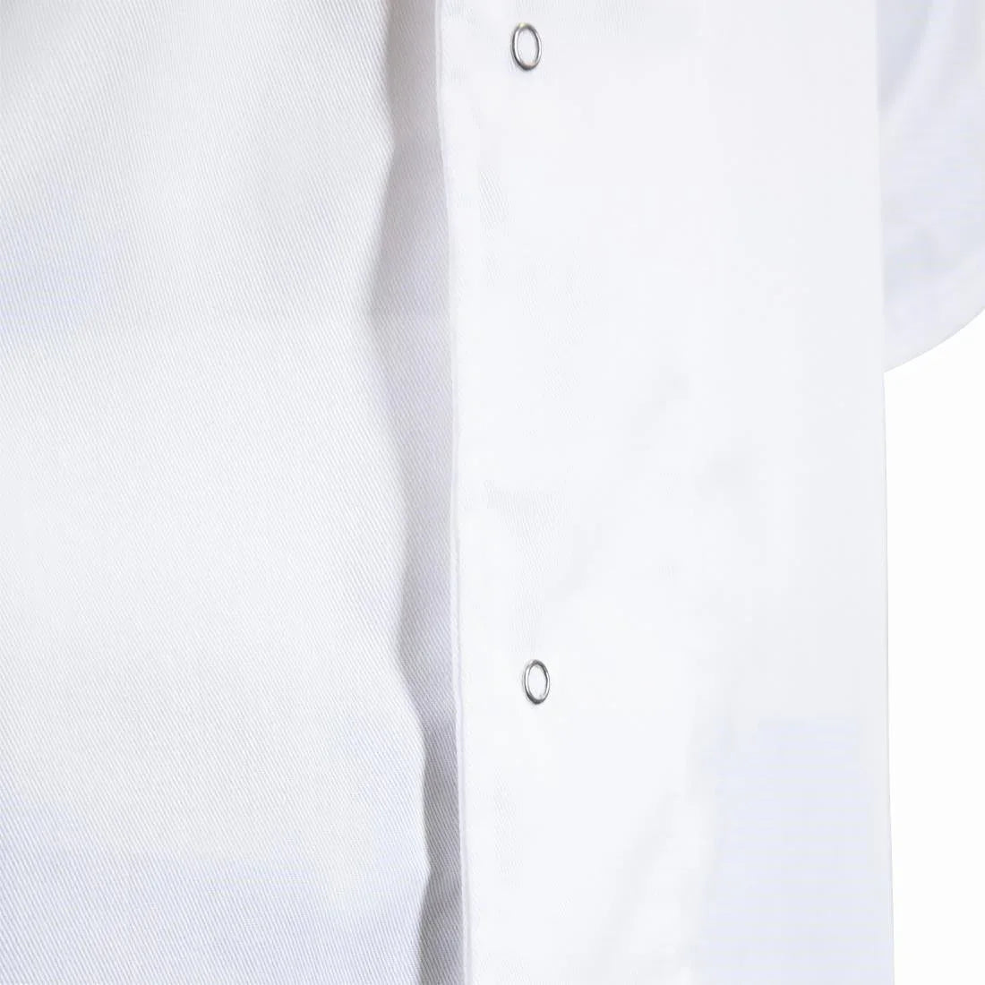 A928-XS Whites Nevada Unisex Chefs Jacket Short Sleeve Black and White XS - JD Catering Equipment Solutions Ltd