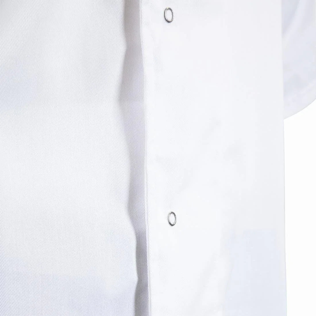 A928-XXL Whites Nevada Unisex Chefs Jacket Short Sleeve Black and White 2XL - JD Catering Equipment Solutions Ltd