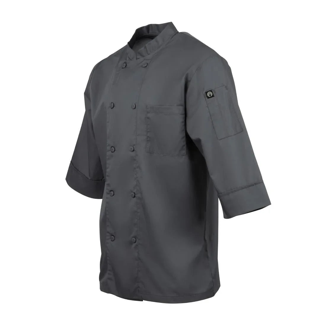 A934-3XL Colour By Chef Works Unisex Chef Jacket Grey 3XL - JD Catering Equipment Solutions Ltd