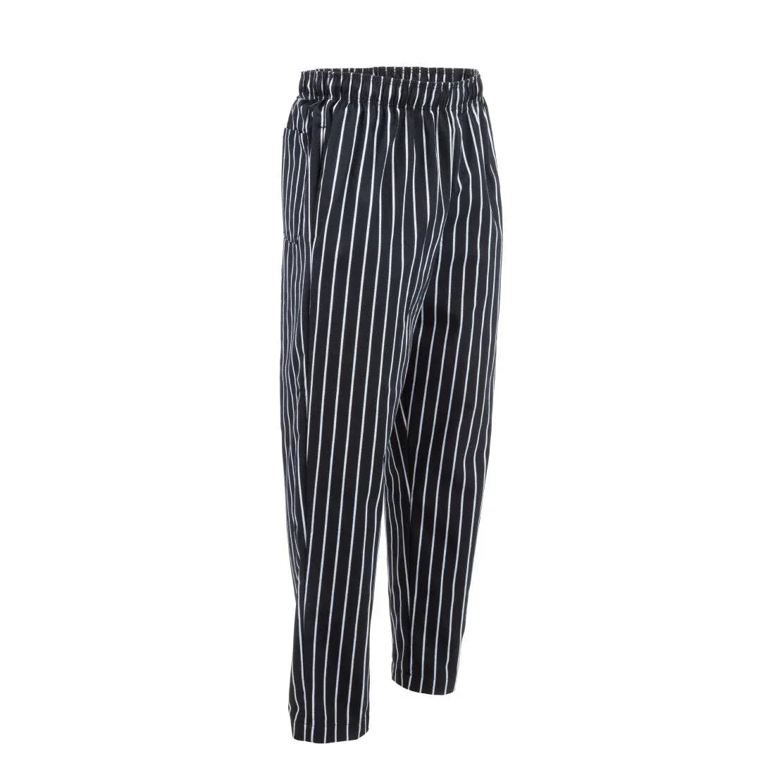 A940-M Chef Works Designer Baggy Pant Chalk Stripe M - JD Catering Equipment Solutions Ltd