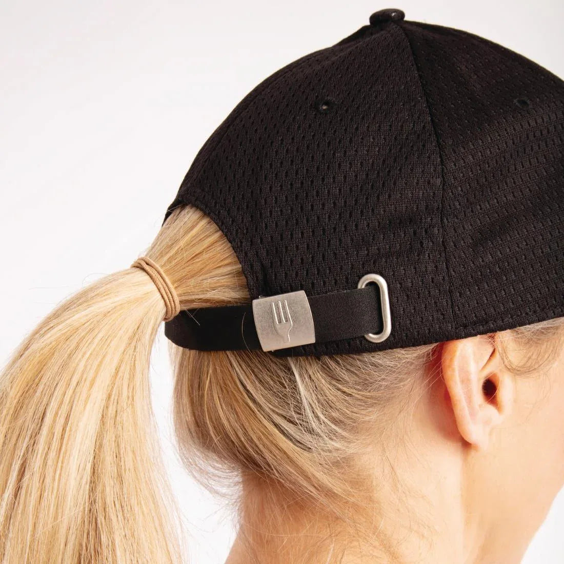 A945 Chef Works Cool Vent Baseball Cap Black with Red - JD Catering Equipment Solutions Ltd