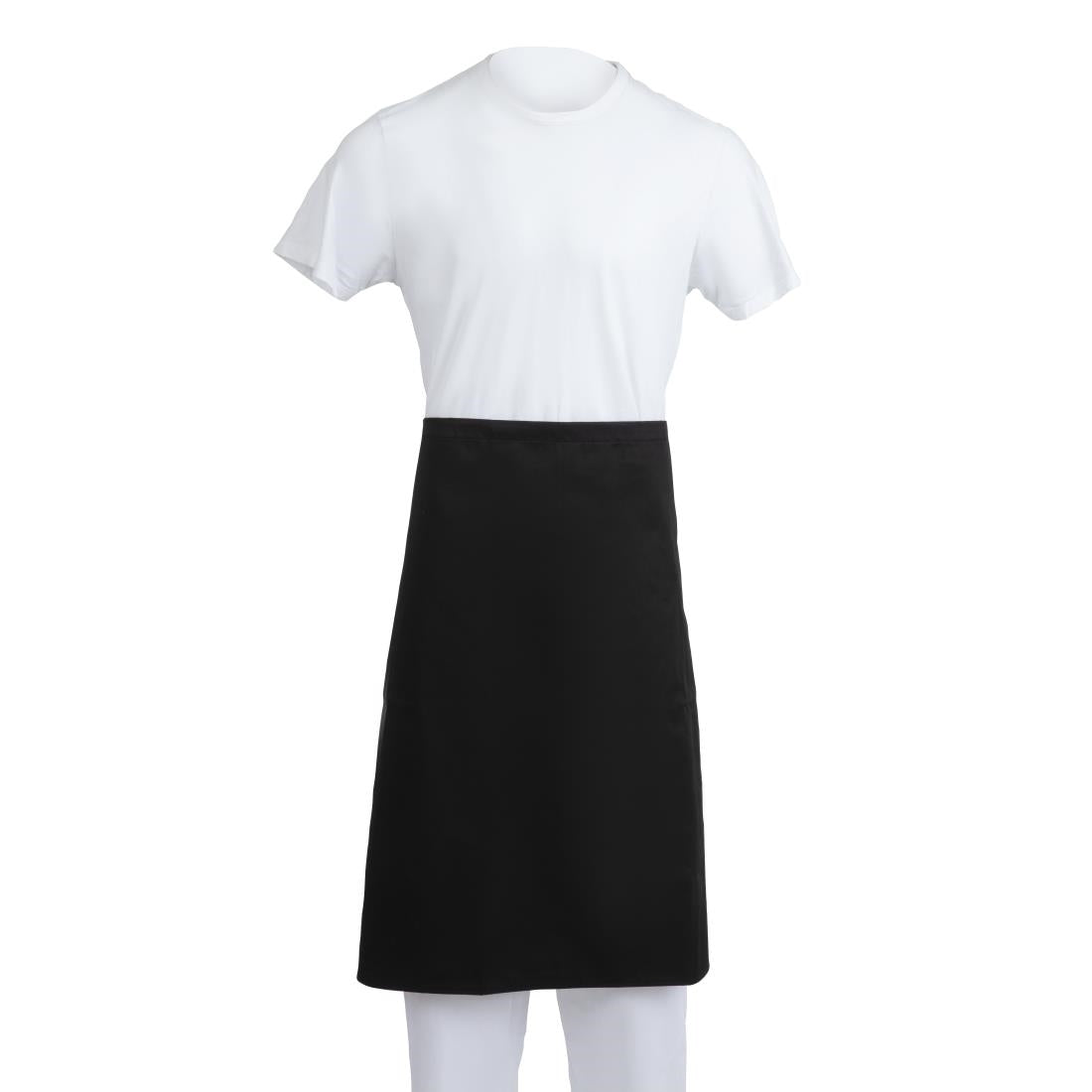 A968 Whites Regular Waist Apron Black JD Catering Equipment Solutions Ltd