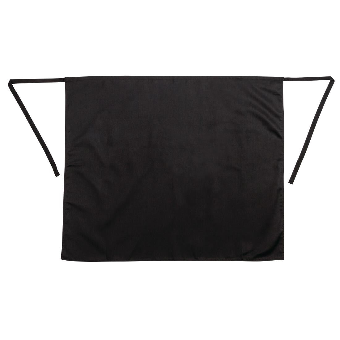 A968 Whites Regular Waist Apron Black JD Catering Equipment Solutions Ltd
