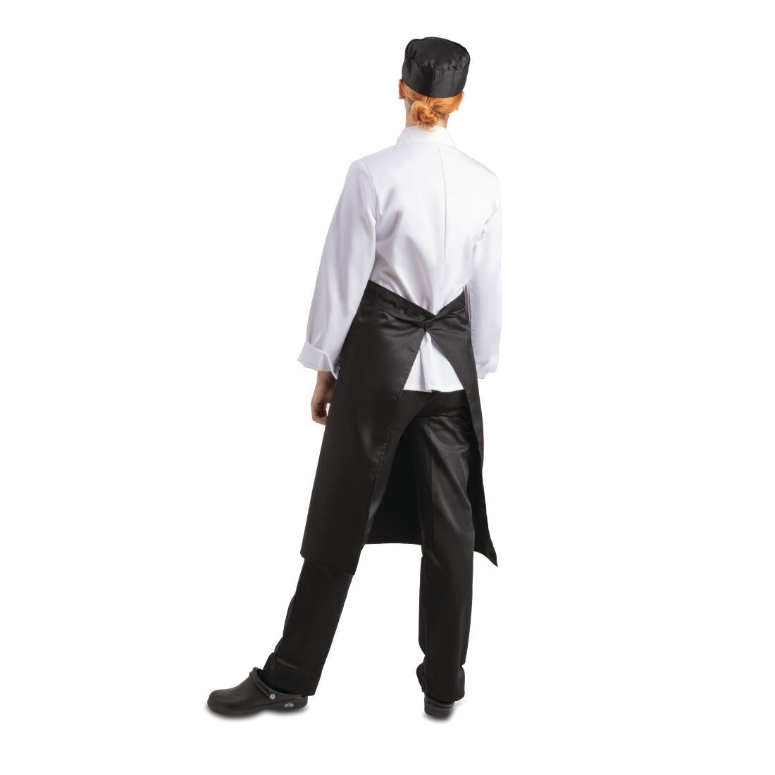 A968 Whites Regular Waist Apron Black JD Catering Equipment Solutions Ltd