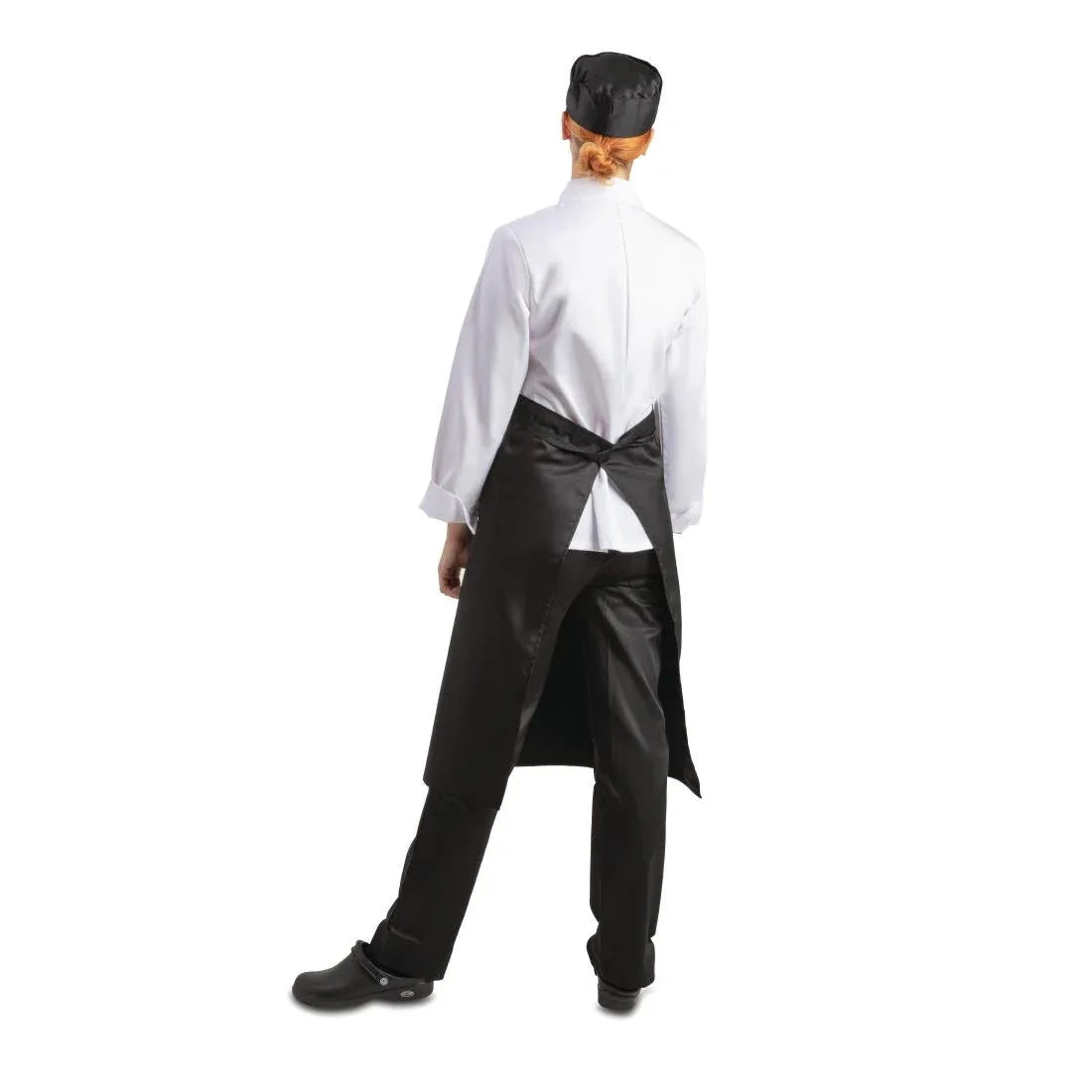 A968 Whites Regular Waist Apron Black - JD Catering Equipment Solutions Ltd