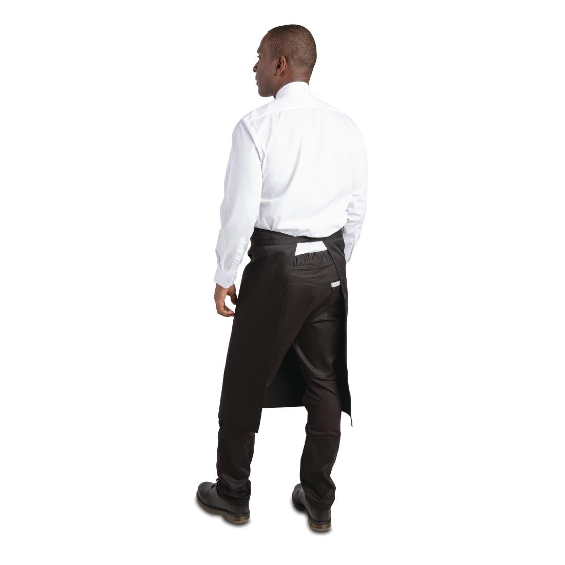 A968 Whites Regular Waist Apron Black JD Catering Equipment Solutions Ltd