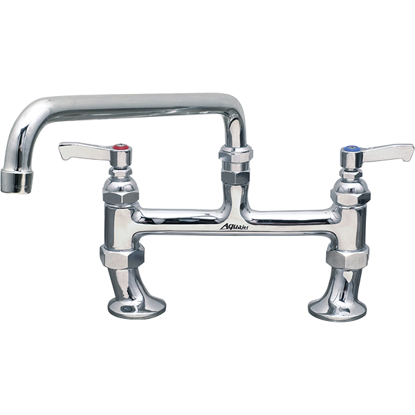 AquaJet Twin Mixer Tap with Lever control and 300mm Swivel Spout AJ-B-312L