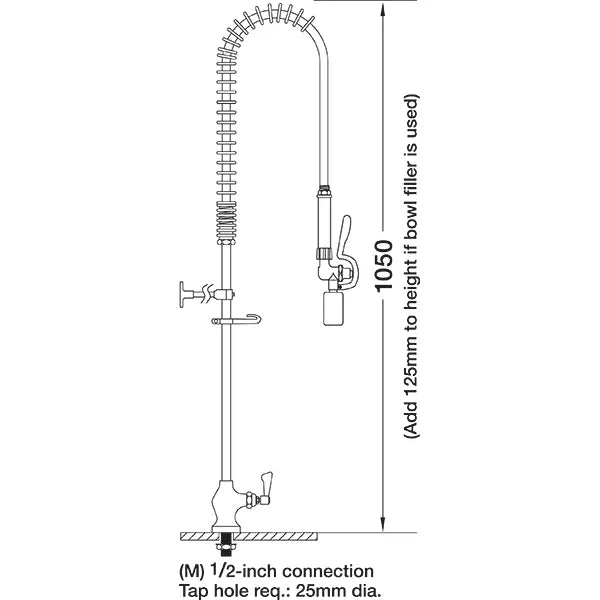 AquaJet AJPR10-ST-BF0-F AquaJet Pre-Rinse Spray. AJPR10 base / STANDARD style / No bowl filler / FAN BLADE gun