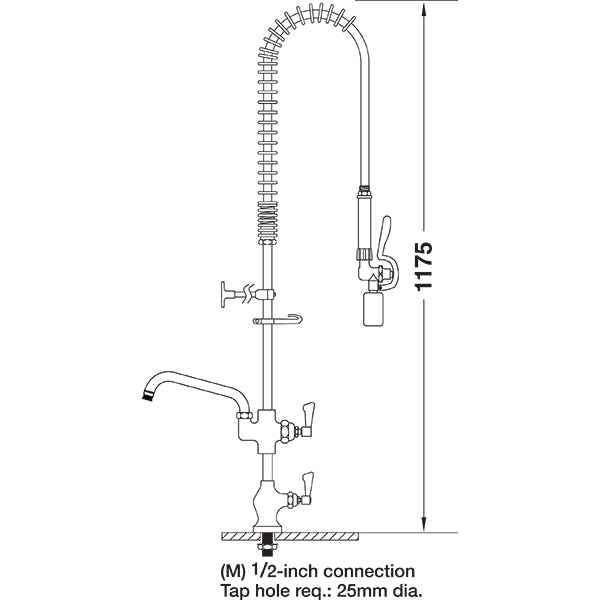 AquaJet AJPR10-ST-BF2-F AquaJet Pre-Rinse Spray. AJPR10 base / STANDARD style / BF2 bowl filler / FAN BLADE gun