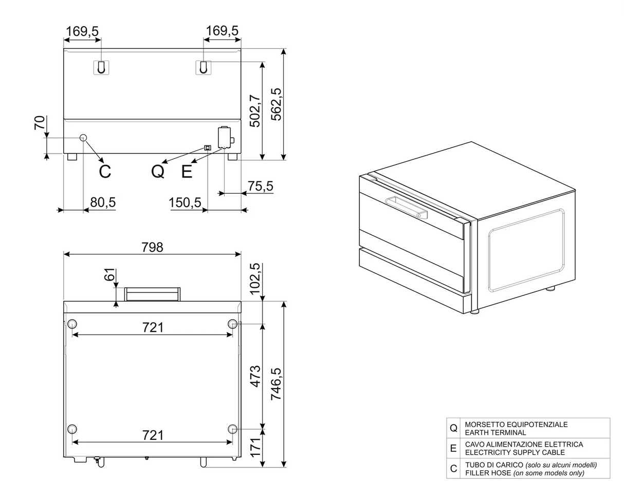 Smeg Professional ALFA410XUK 13amp 4x1/1gn Convection Oven