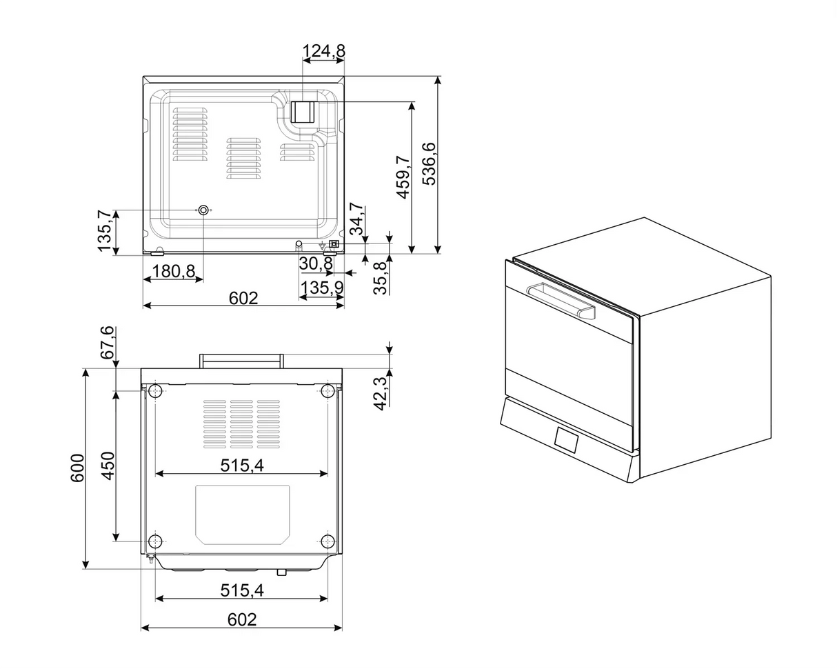 JC837 Smeg Convection Oven - 4 trays 435x320 mm- ALFA43XE2HDS