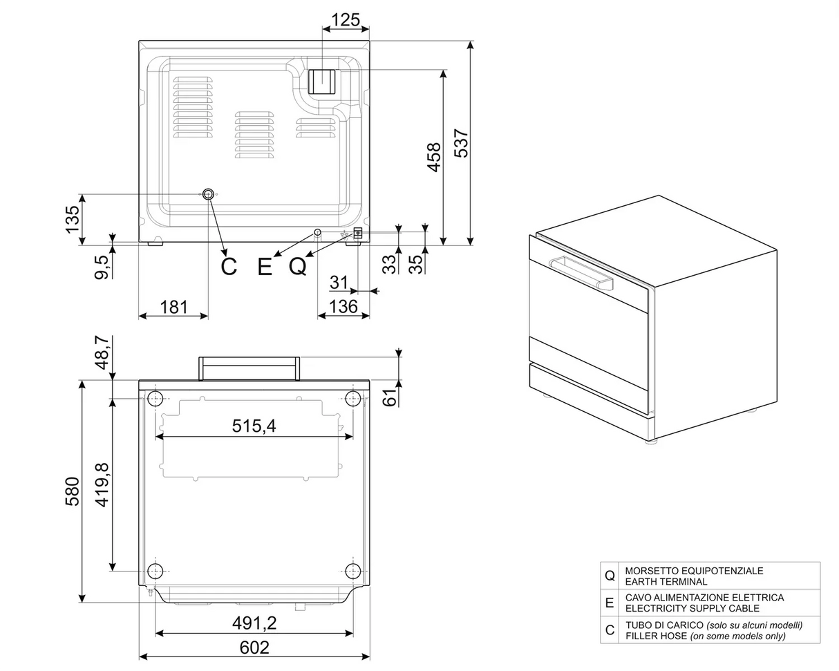 Smeg Convection 4 Tray Oven - ALFA43XUK Inc Trays