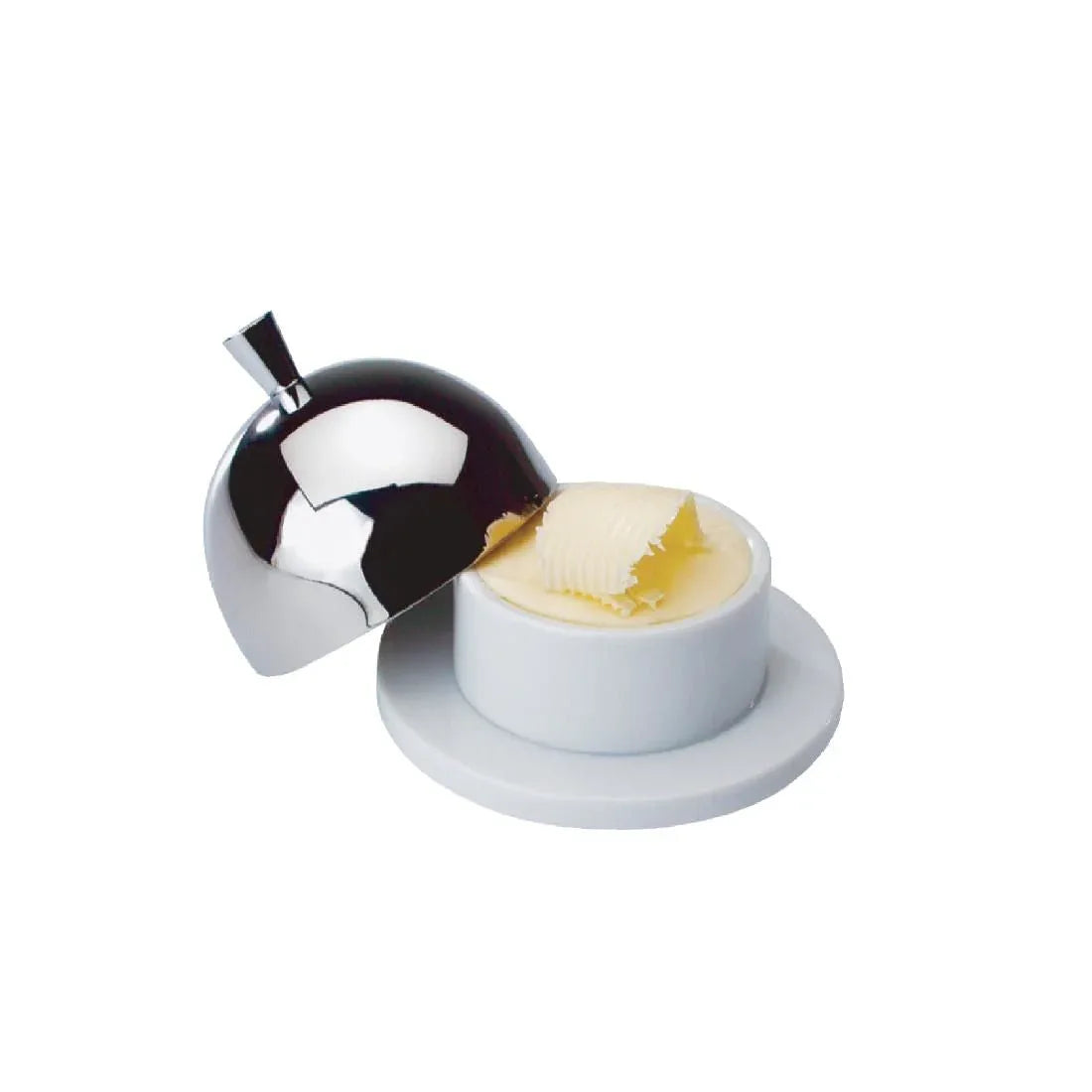 S019 APS Butter Dish Stainless Steel Cloche - JD Catering Equipment Solutions Ltd