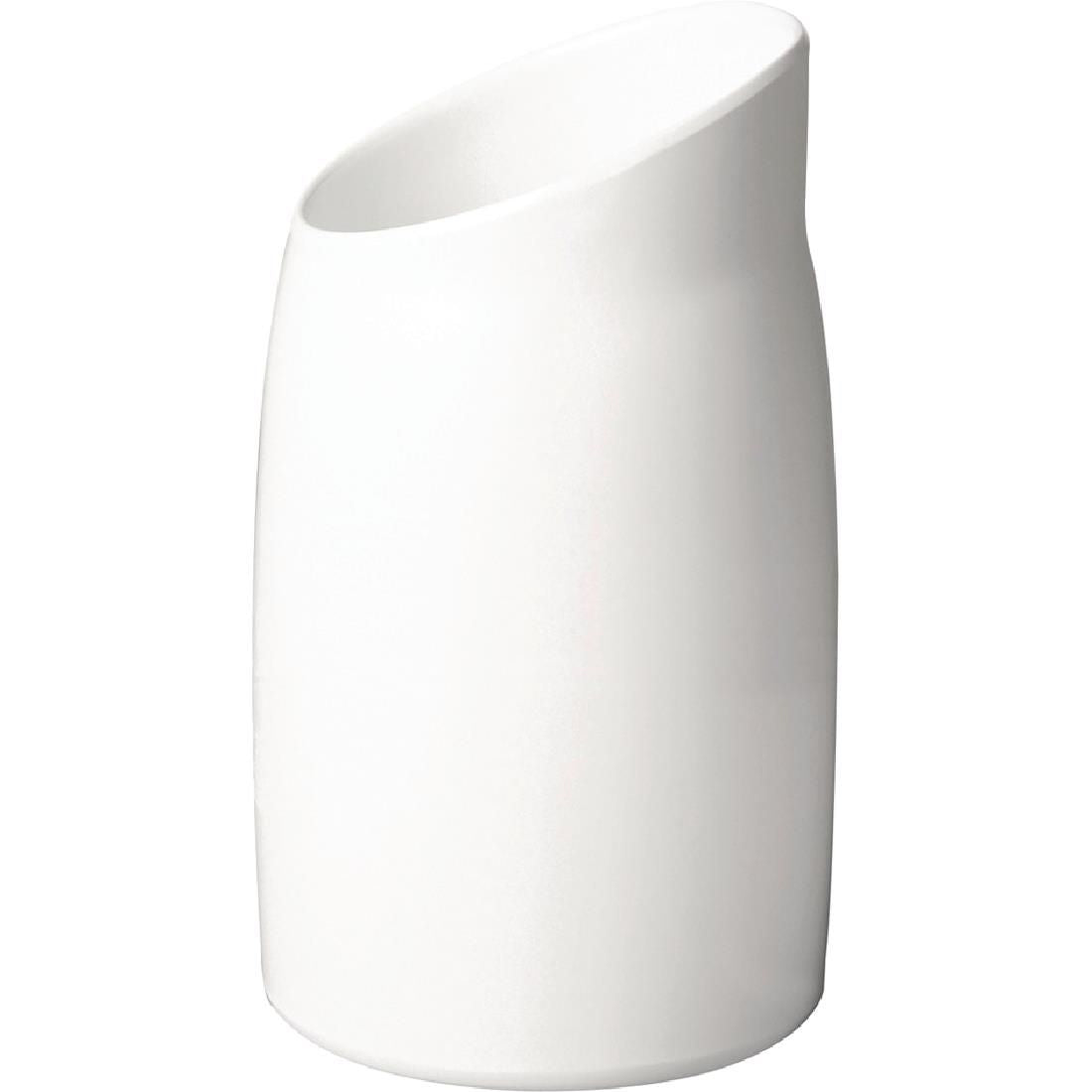 APS Casual Dressing Pot Melamine White 1Ltr - GK849 JD Catering Equipment Solutions Ltd
