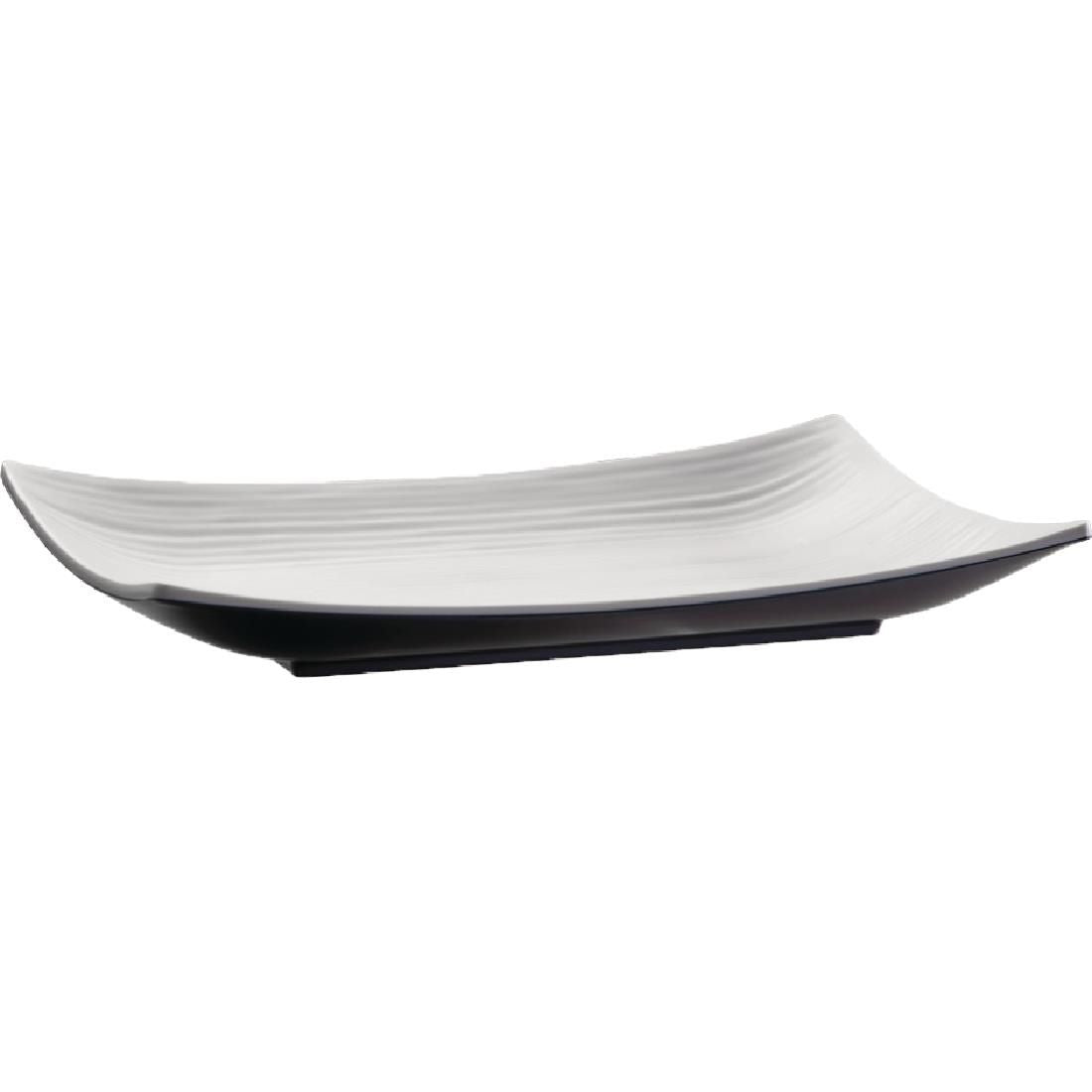APS Dual Tone Curved Rectangular Platter 11in JD Catering Equipment Solutions Ltd