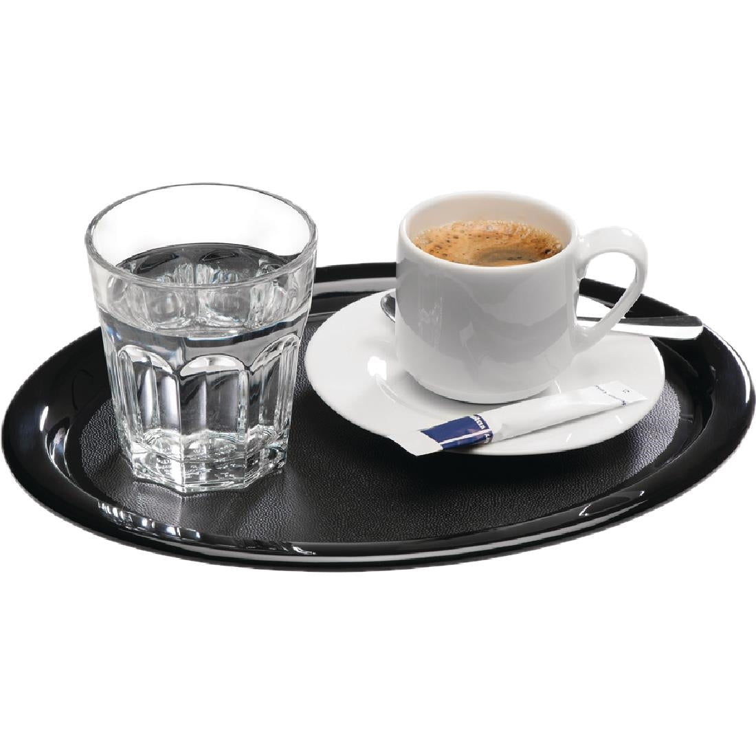 APS Melamine Service Tray Black 260mm JD Catering Equipment Solutions Ltd