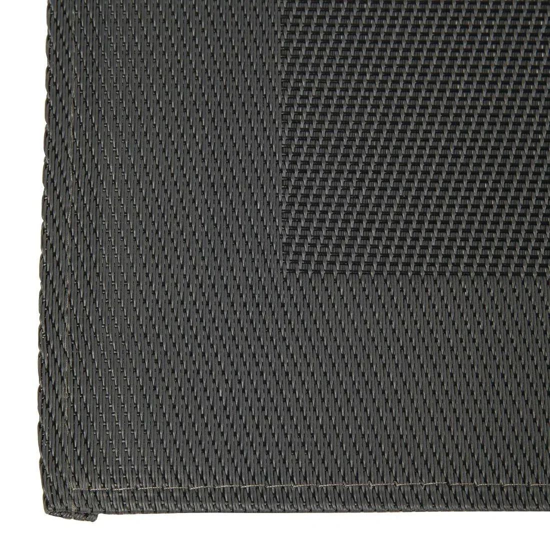GL610 APS PVC Placemat Fine Band Frame Black (Pack of 6) - JD Catering Equipment Solutions Ltd