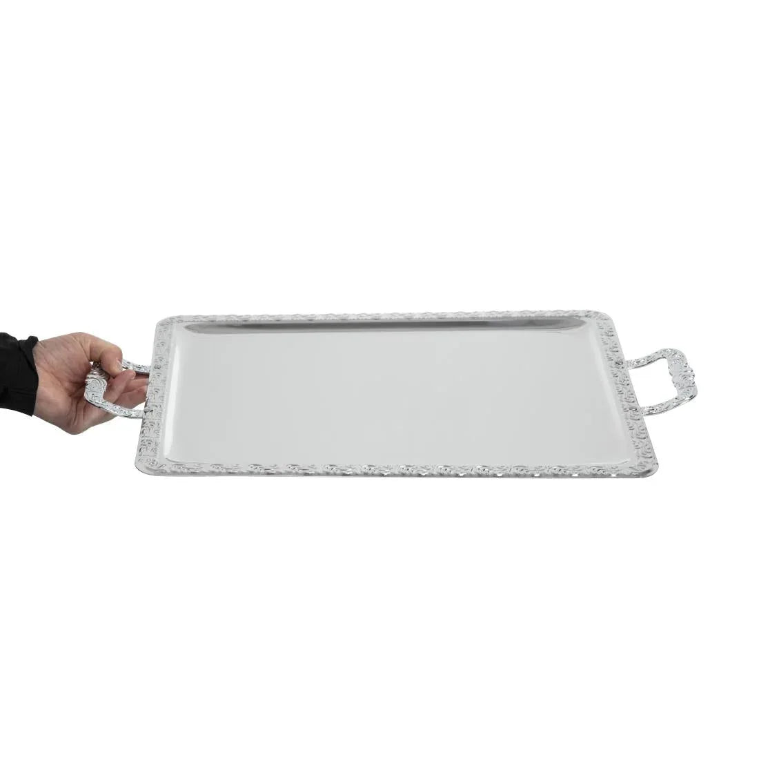 P004 APS Stainless Steel Rectangular Handled Service Tray 600mm - JD Catering Equipment Solutions Ltd