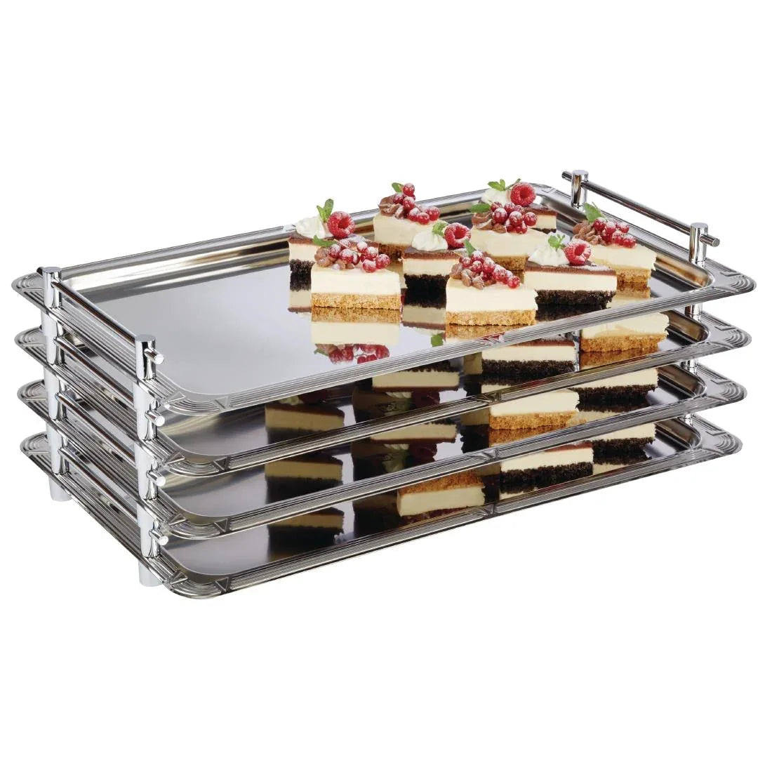 P001 APS Stainless Steel Stacking Buffet Tray GN 1/1 - JD Catering Equipment Solutions Ltd
