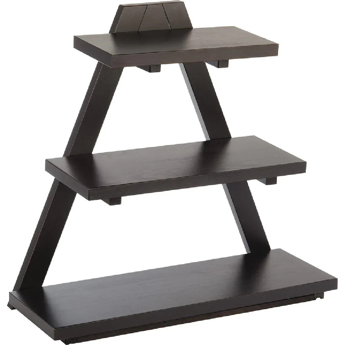 GK818 APS Triangle Wooden Buffet Stand Black - JD Catering Equipment Solutions Ltd