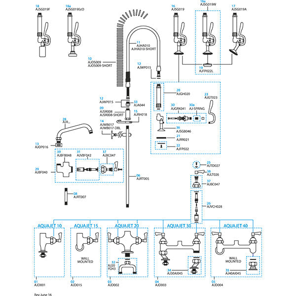 AQUAJET Spout AJRS035 JD Catering Equipment Solutions Ltd