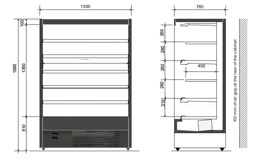 Adande Aircell Bora Multideck Grab & Go Display Fridge Powered by Aircell JD Catering Equipment Solutions Ltd