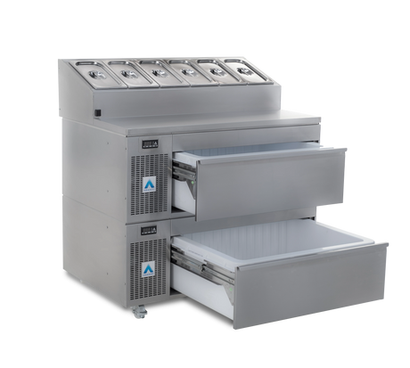 Adande - Saladette - Two Drawer - Fridge/Freezer - VCS2 Saladette Series JD Catering Equipment Solutions Ltd