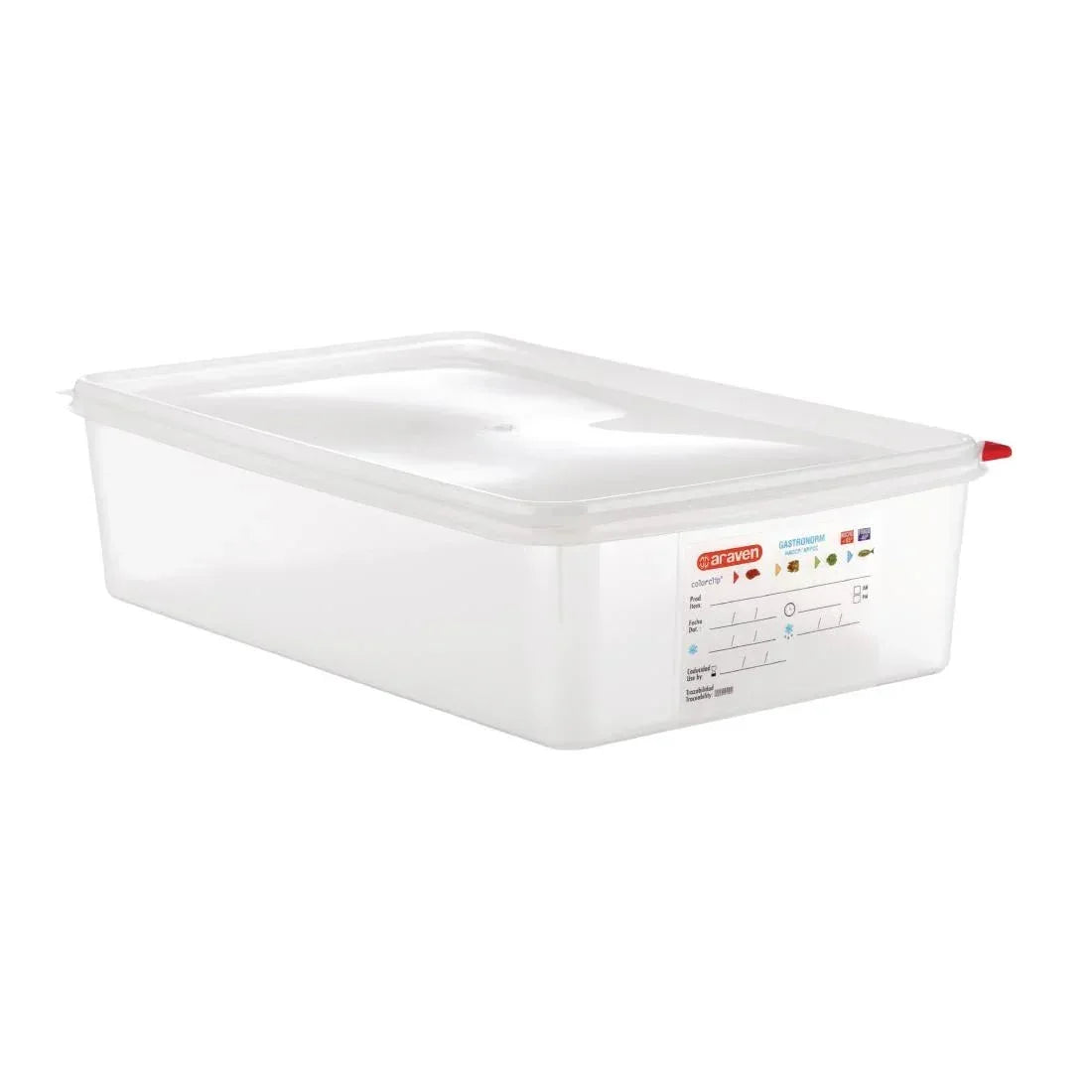 GL260 Araven Polypropylene 1/1 Gastronorm Food Containers 13.7Ltr with Lid (Pack of 4) - JD Catering Equipment Solutions Ltd