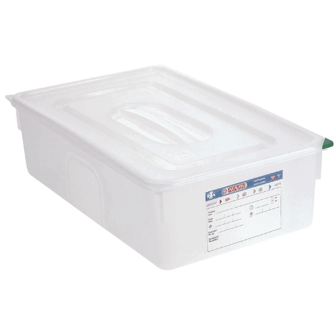 Araven Polypropylene 1/1 Gastronorm Food Storage Box 21Ltr (Pack of 4) JD Catering Equipment Solutions Ltd