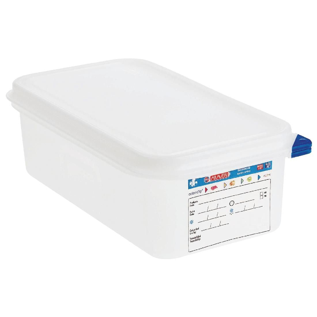 Araven Polypropylene 1/3 Gastronorm Food Container 4Ltr (Pack of 4) JD Catering Equipment Solutions Ltd