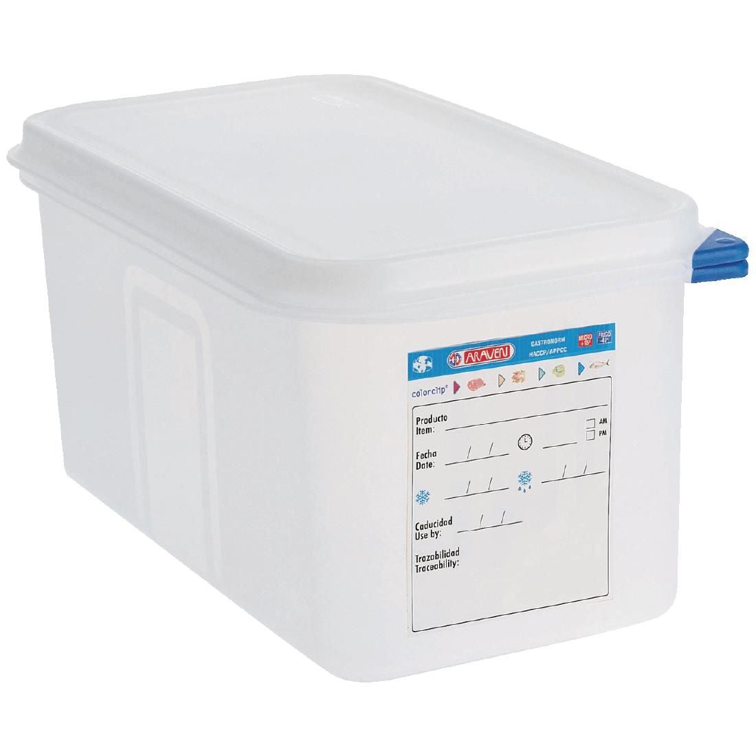 Araven Polypropylene 1/3 Gastronorm Food Container 6Ltr (Pack of 4) JD Catering Equipment Solutions Ltd