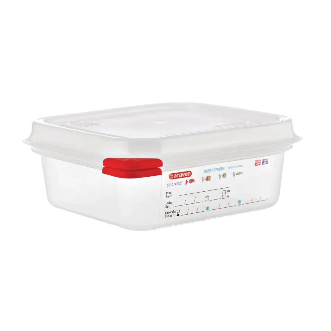 GL264 Araven Polypropylene 1/6 Gastronorm Food Storage Containers 1.1Ltr (Pack of 4) - JD Catering Equipment Solutions Ltd