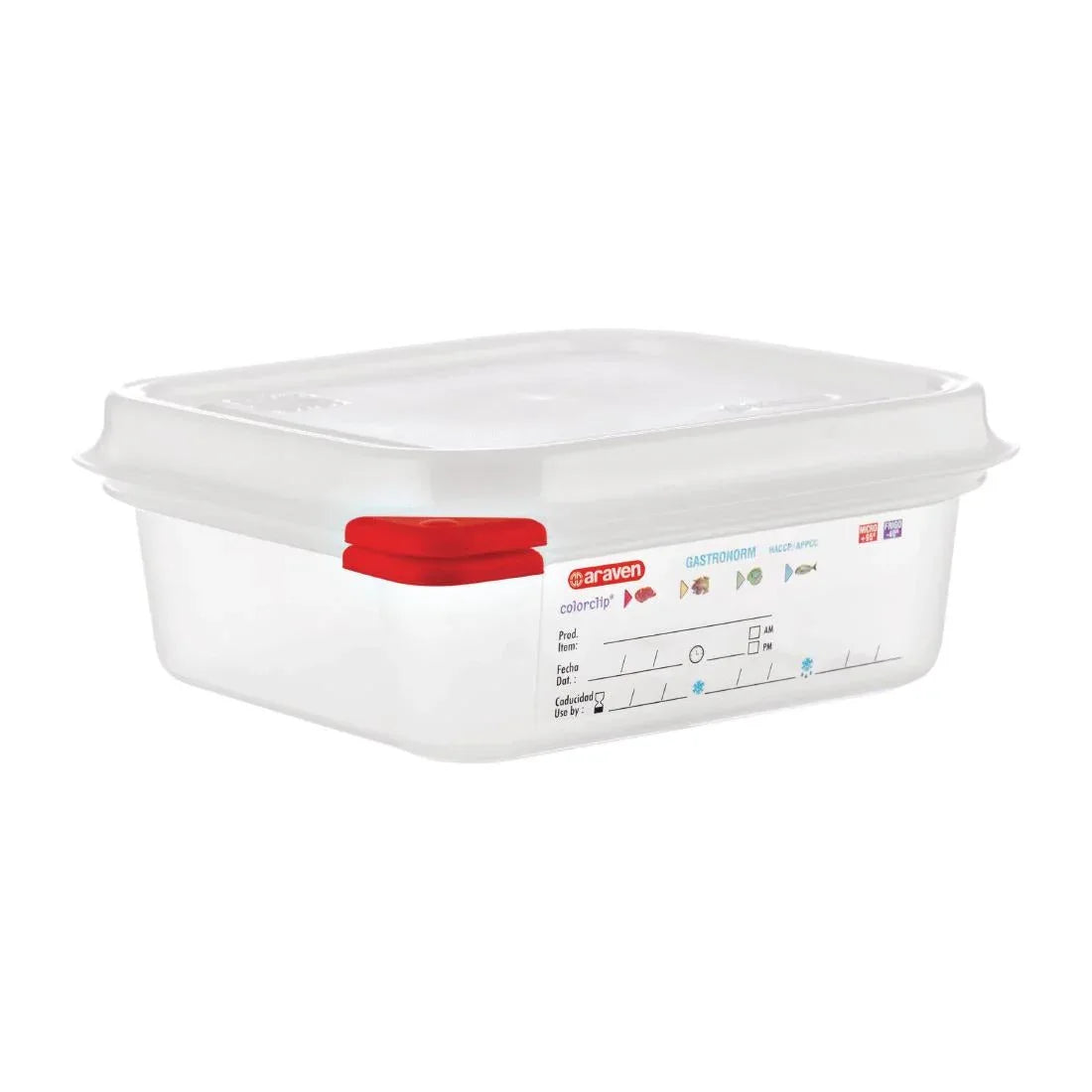 GL264 Araven Polypropylene 1/6 Gastronorm Food Storage Containers 1.1Ltr (Pack of 4) - JD Catering Equipment Solutions Ltd