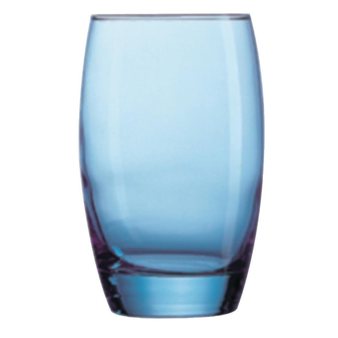 Arcoroc Salto Ice Blue Hi Balls Glasses 350ml (Pack of 24) JD Catering Equipment Solutions Ltd