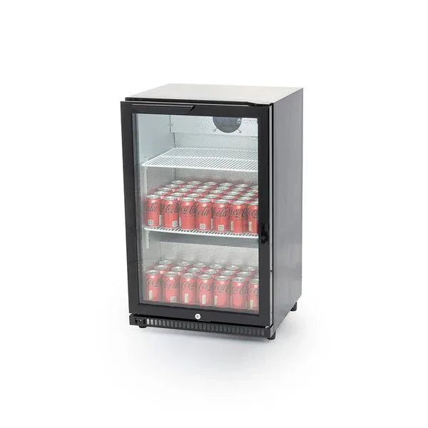 Arctica Bar & Display Bottle Cooler - 1 Hinged Door - Black - Low Height HEF971 - JD Catering Equipment Solutions Ltd