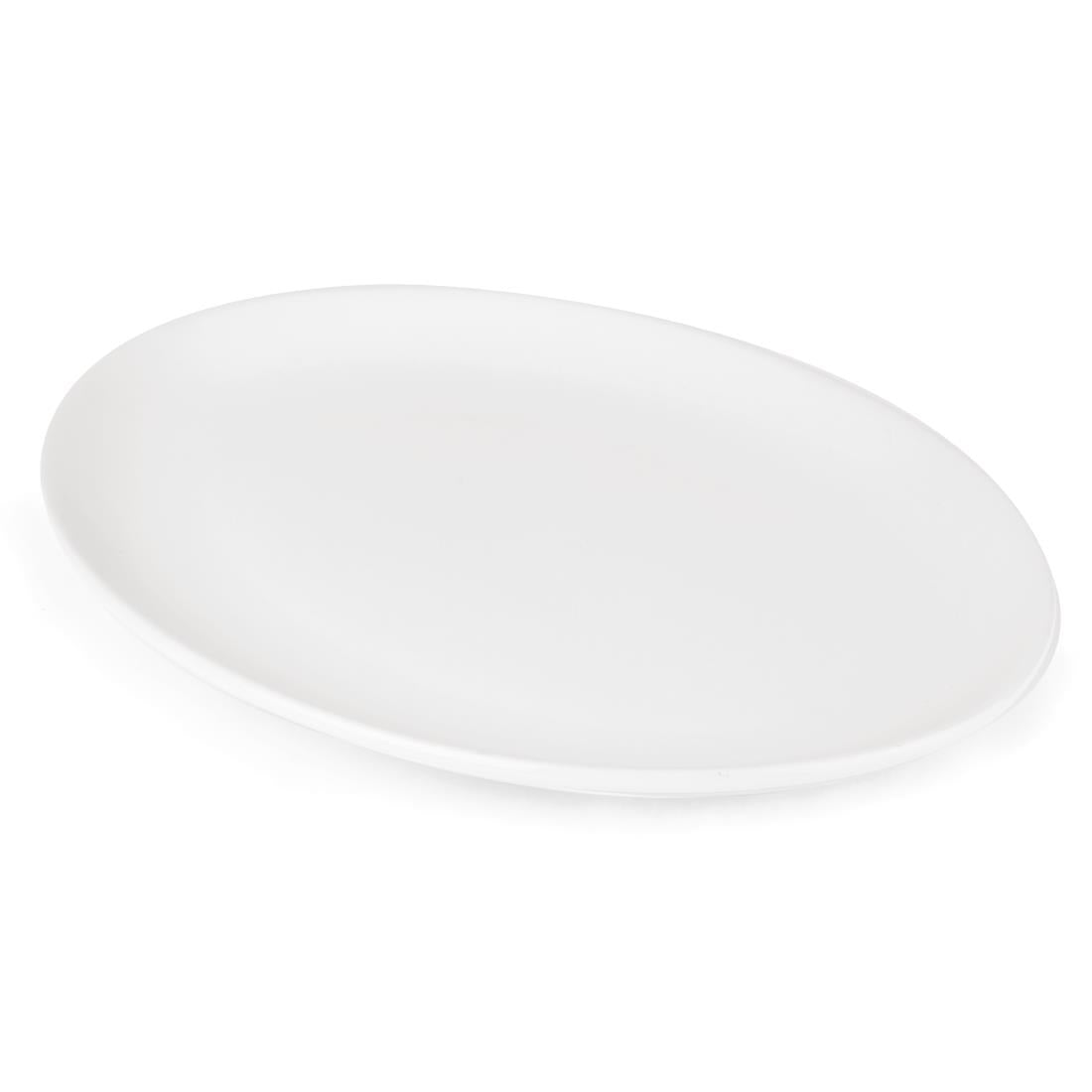 Athena Hotelware Oval Coupe Plates 254 x 197 mm (Pack of 12) JD Catering Equipment Solutions Ltd