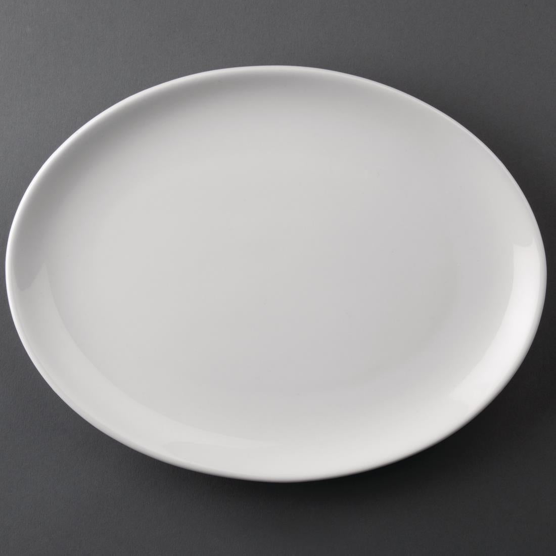 Athena Hotelware Oval Coupe Plates 254 x 197 mm (Pack of 12) JD Catering Equipment Solutions Ltd