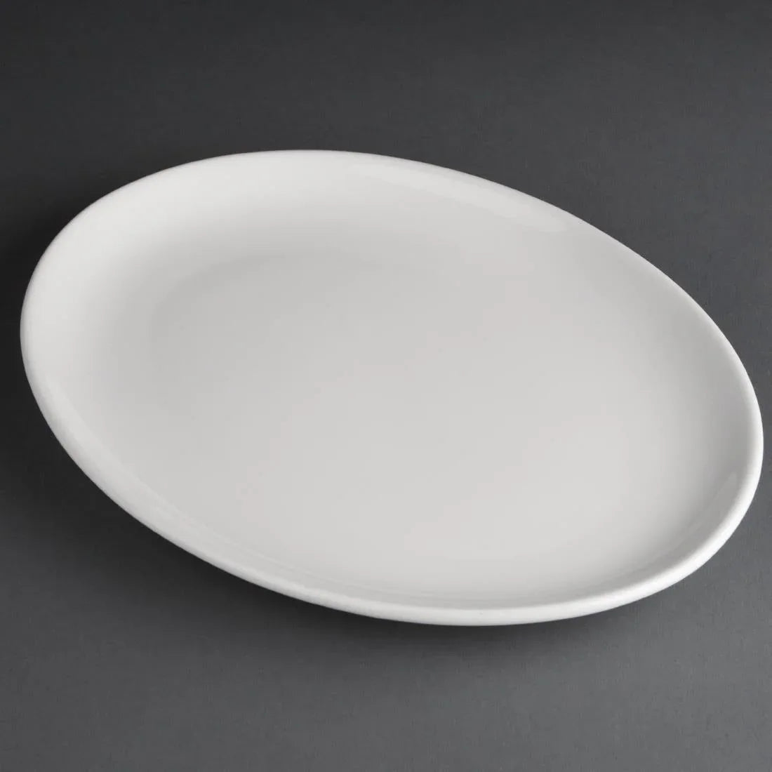 CC211 Athena Hotelware Oval Coupe Plates 254 x 197 mm (Pack of 12) - JD Catering Equipment Solutions Ltd