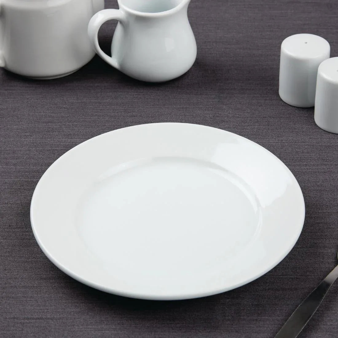 CC207 Athena Hotelware Wide Rimmed Plates 202mm (Pack of 12) - JD Catering Equipment Solutions Ltd