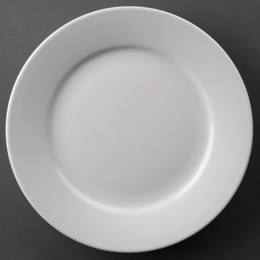 Athena Hotelware Wide Rimmed Plates 228mm (Pack of 12) JD Catering Equipment Solutions Ltd