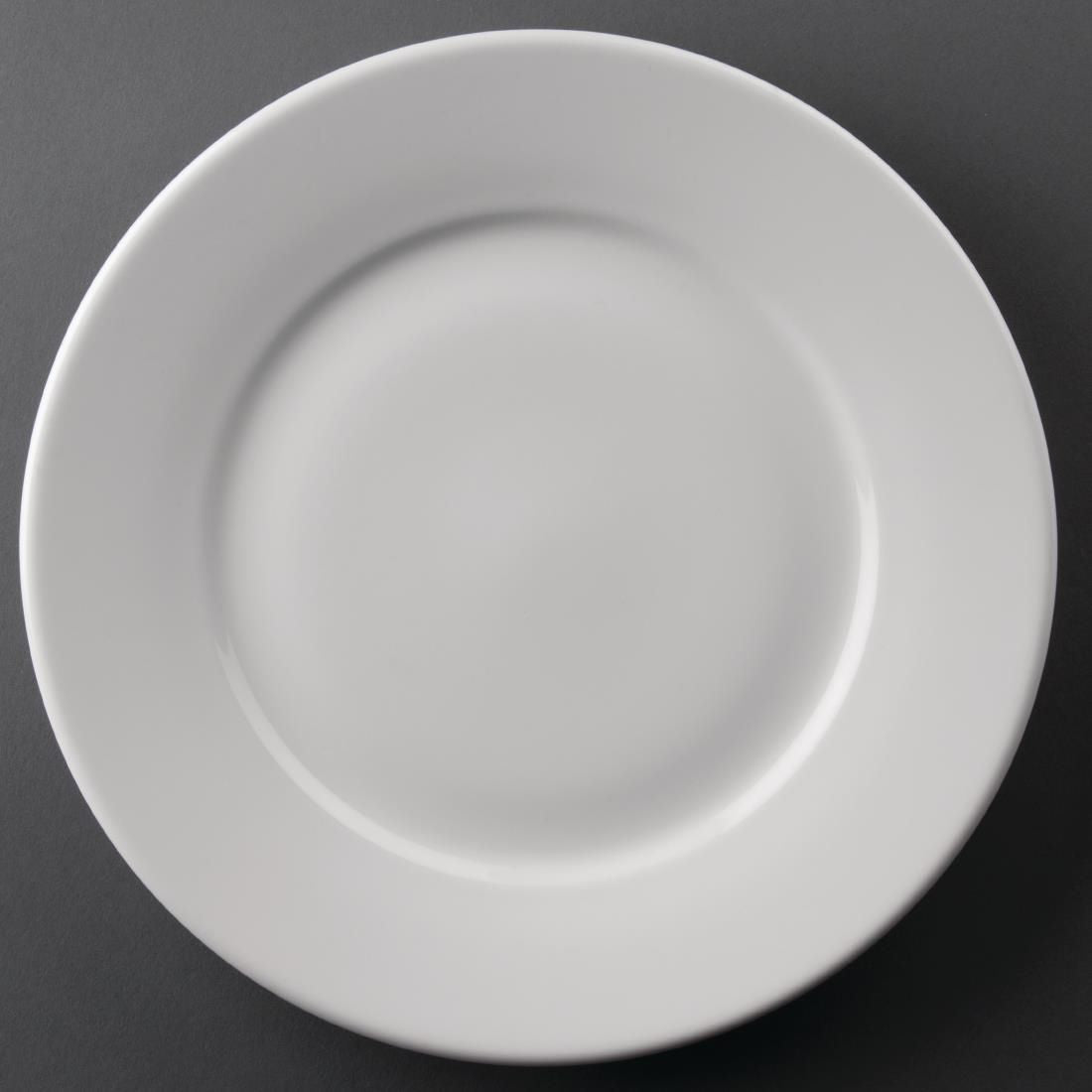Athena Hotelware Wide Rimmed Plates 254mm (Pack of 12) JD Catering Equipment Solutions Ltd