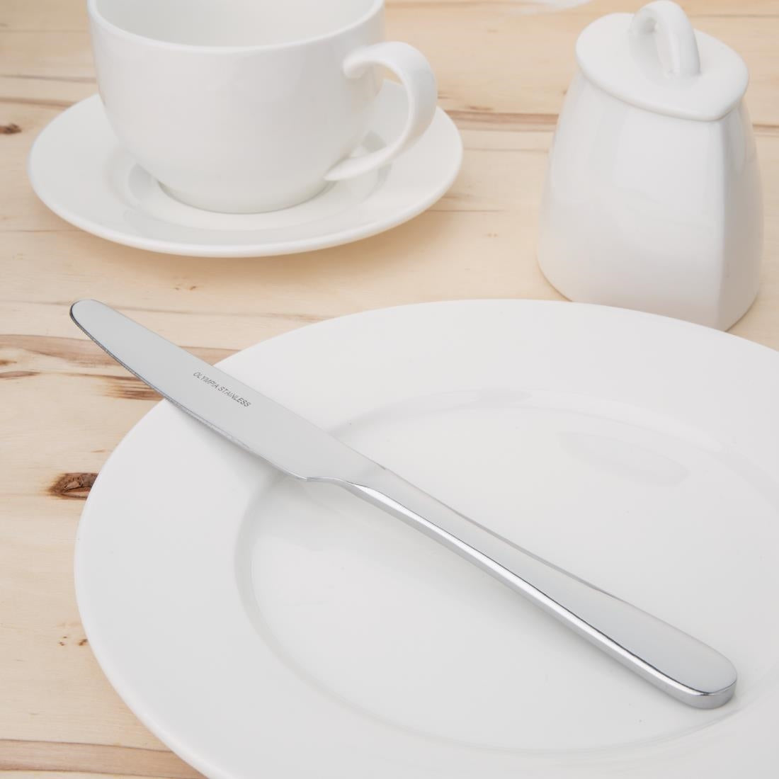 (Available Mid Feb 24)U875 Olympia Buckingham Table Knife (Pack of 12) JD Catering Equipment Solutions Ltd